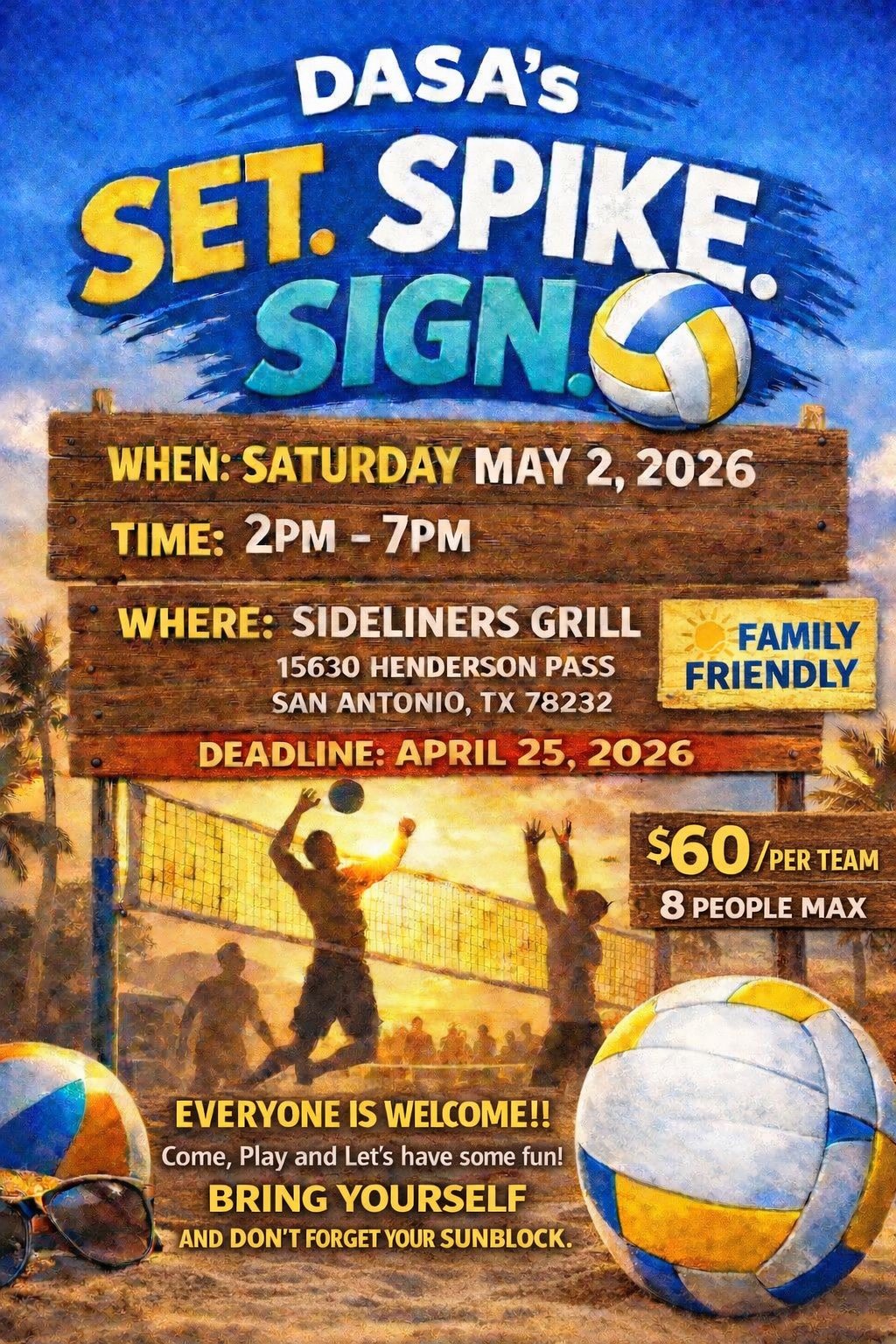 DASA Volleyball Tournament Flyer